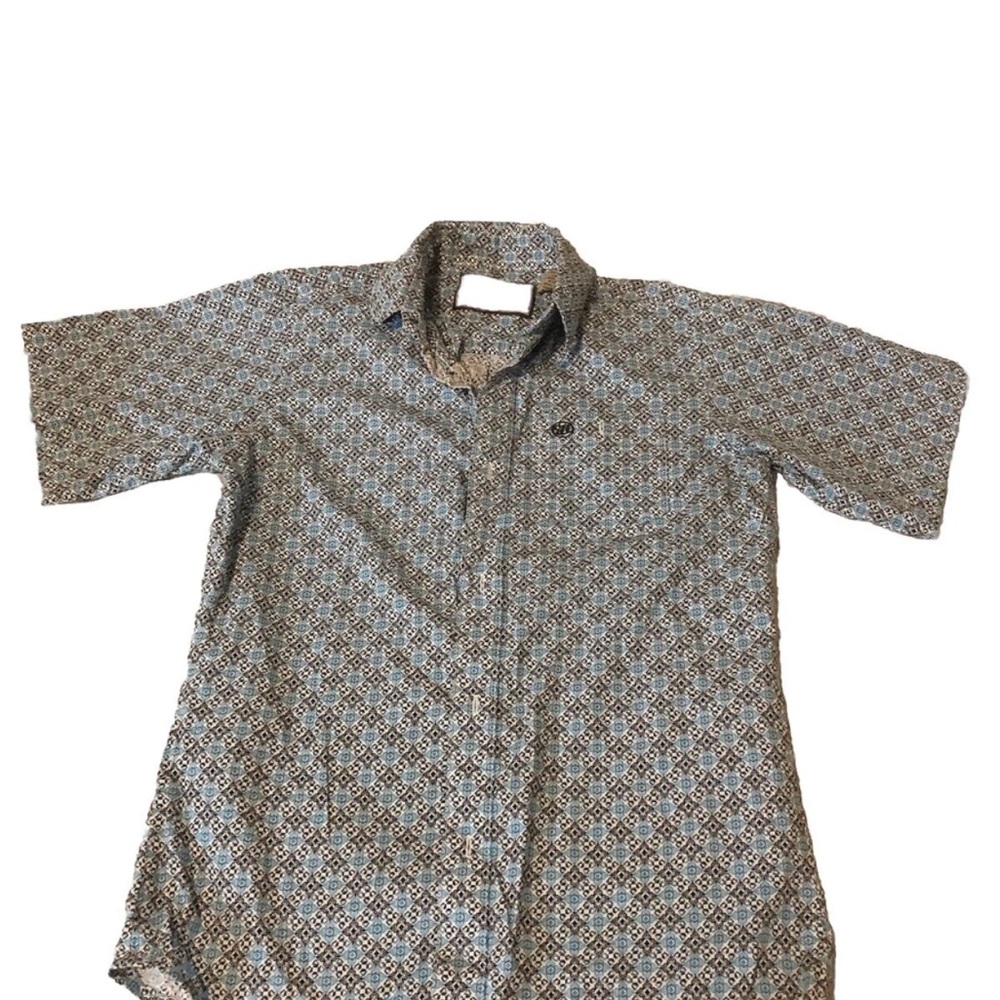 Wrangler Black and White Casual Button Down Shirt